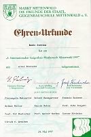 Diploma Stevanu Rakiću za violu na takmičenju u Mittenwaldu Nemačka
